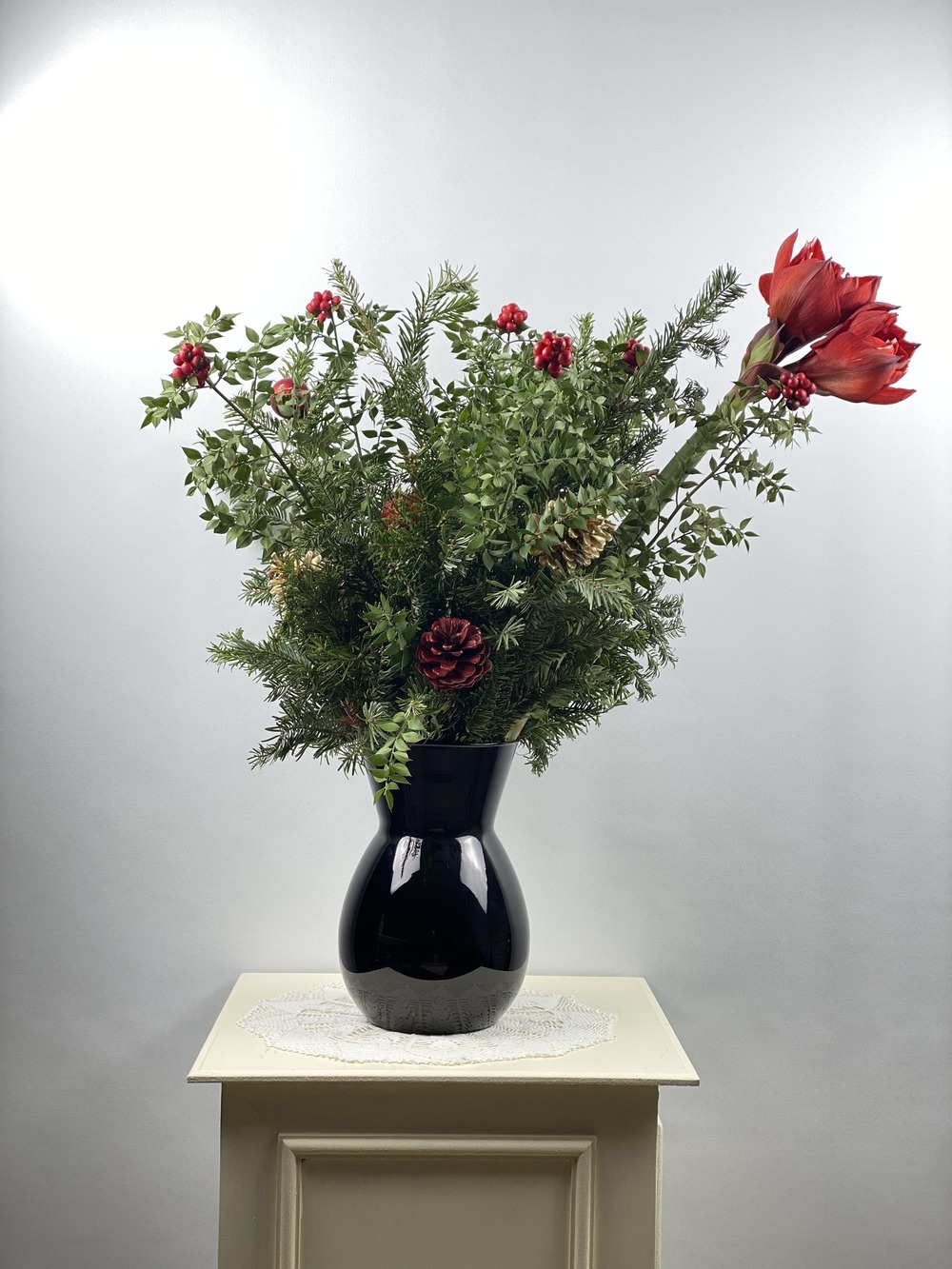 Winter Rouge Vazoda Yılbaşı Aranjmanı